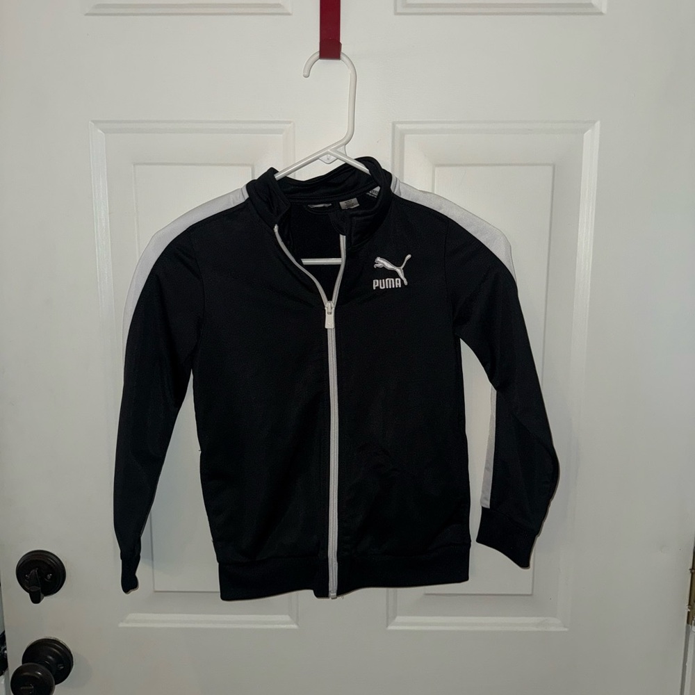 Puma Kids Black and White Track Jacket
